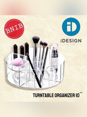 ⬇️🇺🇸🆕📦NIB IDESIGN | Clear Acrylic Customizable 10" Turntable Organizer*